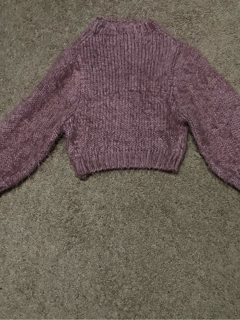Mauve Cropped Cozy Knit Sweater - Women